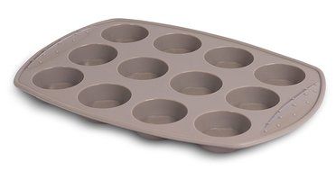 Internet&rsquo;s Best Silicone Muffin Pan | 12 Cup | Cupcake Tray | Cake Baking Mold | BPA Free | Dishwasher Safe N15