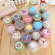 TecGeo(TM) 100pcs/set Mix 4 Color Paper Muffin Case Christmas Wedding Cake Decorating Tools Cupcake Liners MoldBaking... N2