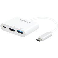 New MACALLY UCHDMI4K USB-C to HDMI 4K Multiport Adapter with Pass-through Charging &amp; USB-A 3.0 Port