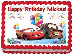 Cars Edible Frosting Sheet Cake Topper - 1/4 Sheet