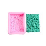 Pinkie Tm Flower girl silicone-handmade-soap-mold silica gel mould silicon candle moulds lover gift soap mould... N2