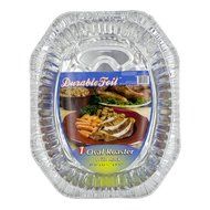 Durable Foil D40010 17" Aluminum Oval Roaster With Rack