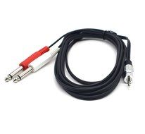 6Feet/1.8M Y Splitter cable, Duttek 3.5mm 1/8" TS Mono Male to dual 2*6.35mm 1/4" TRS Mono Male Plug Extension... N2