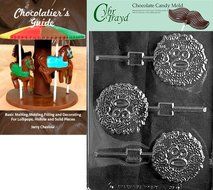 Cybrtrayd No.80 Letters and Numbers Chocolate Candy Mold with Chocolatier's Guide Instructions Book Manual