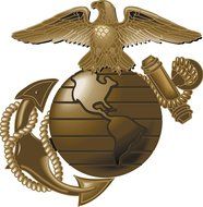 Whimsical Practicality US Marines Emblem Edible Icing Image for 8&quot; Round Cake
