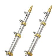 TACO METALS TACO 18&#039; Telescopic Outrigger Poles HD 1-&frac12;&quot; - Silver/Gold / OT-0551VEL186 /