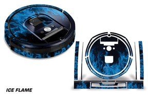 Skin Decal Wrap For iRobot Roomba 980 Vacuum Stickers Accessory Kit ICE FLAME