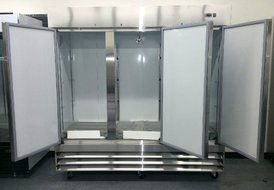 81" Upright Stainless Steel 3 Door Commercial Freezer, 72 Cubic Feet, CFD-3FF, for Restaurant
