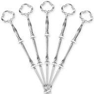 5 Sets 3 Tier MINI Flower Silver Cake Plate Stand Handle Fittings Hardware Rod Plate Stand Wedding Party Dessert... N5