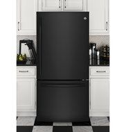 GE Black Bottom Freezer Refrigerator N5