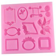 Mujiang Sugarcraft Mirror Frame Chocolate Candy Fondant Vintage Silicone Molds For Cake Decorating N2