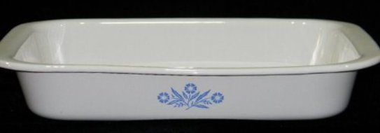 Corning Ware Huge A-76 Open Roaster Cornflower Roasting Pan