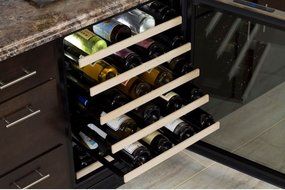 Marvel ML24WSF3LP High Efficiency Single Zone Wine Cellar, 24", Black