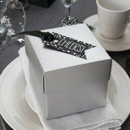 Hortense B. Hewitt Wedding Accessories Silver Foil Polka Dot Favor Cards, Set of 25 N4