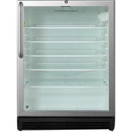 Summit SCR600BL-CSS 24" Commercially Approved Compact Refrigerator with 5.5 cu. ft. Capacity Adjustable Shelves...