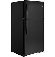Ge GIDDS-632131 Energy Star 18 cu. ft. Top Freezer Refrigerator, Black, Reversible Door Swing N3