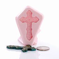 Small Decorative Cross Silicone Mold Food Safe Fondant, Candy, Chocolate, Craft, Resin, Clay Flexible Mold N4