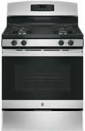 GE JGB635REKSS 30" Gas Freestanding Range with 4 Burners, Sealed Burner, Storage Drawer, 5.0 cu. ft. Primary Oven...