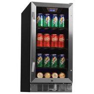 80 Can Built In Beverage Cooler - Black/Stainless Steel N4