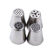 Complete Russian Piping Tips 33 PCS/Set - YOUKEE 32PCS 304 Stainless Steel Piping Tips + 1 Tri-color Coupler-... N8