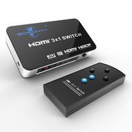 Goronya 3 Port HDMI Switch Box 3 Input 1 Output, HDMI Hub Selector with IR Wireless Remote Support 4Kx2K Full... N2