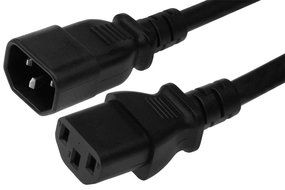 SF Cable, 6ft 14 AWG C13 to C14 Power Cord Extension (IEC320 C13 to IEC320 C14) SJT 15 Amp 250V