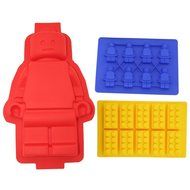 Silicone Minifigure Cake Pan, Bricks Mold and Minifigure Mold or Ice Tray