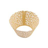 Mydio Set of 50 Cupcake Wrappers Wedding Birthday Decorations, Gold N2
