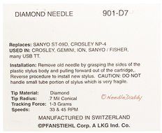 TURNTABLE NEEDLE FOR Pyle Pro PLTTB1, Pyle Pro PTT2BU, Pyle Pro PLTTB3U LP