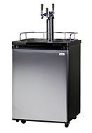 Kegco Homebrew Kegerator Triple Faucet Ball Lock Keg Dispenser Black N16
