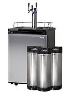 Kegco Homebrew Kegerator Triple Faucet Ball Lock Keg Dispenser Black N18