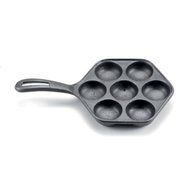 Norpro Cast Iron Danish Aebleskive&#8203;r Pan Makes 7 Filled Pastries