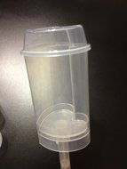 EKIND Round Shape Clear Push-Up Cake Pop Shooter (Push Pops) Plastic Containers with Lids, Base &amp; Sticks, Pack... N3