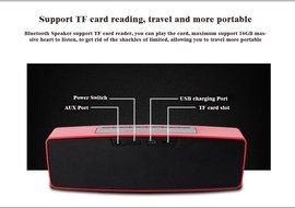 Blueone Outdoor Speaker HIFI Wireless Bluetooth Subwoofer Speakers for Cell Phones - Red
