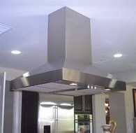 Imperial 60 inch W x 32 1/2 inch D Pyramid Island Mount Range Hood, 1270 CFM, For Ceilings 7&#039; - 11&#039;, Black or...