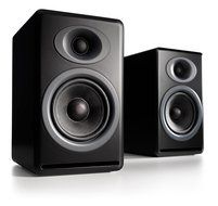 Audioengine P4 Passive Bookshelf Speakers and N22 Audio Amplifier Desktop Audio Speaker System (Black)