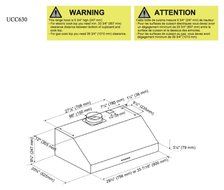 Ancona UCC630 Under-Cabinet Range Hood, 30-Inch, Stainless Steel N3