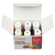 Food Coloring Liqua-Gel - 6 Color Rainbow Kit in .75 fl. oz. (20ml) Bottles N3