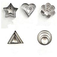 Wante Creative Stainless Steel Round Cookie Baking Cookies Mould Lovely Cake Mold Diy Heart Biscuit Making Mould