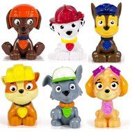 Nickelodeon Paw Patrol Mini Figurine/Cake Toppers ~ set of 6 Rocky, Zuma, Skye, Rubble, Marshall &amp; Chase N7