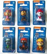 Nickelodeon Paw Patrol Mini Figurine/Cake Toppers ~ set of 6 Rocky, Zuma, Skye, Rubble, Marshall &amp; Chase N8