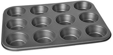 Chloe&#039;s Kitchen 201-109 Muffin Pan, 12-Cavity, Non-Stick