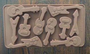 Guitars Music instruments Silicone Candy chocolate Mold Mini Cake Pan N2