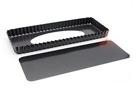 Astra Gourmet Preferred Non-stick Rectangular Quiche Pan/Tart Pan with Removeable Bottom,14 by 6-Inch N2