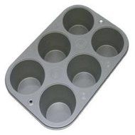 6 Cup Non Stick Steel Muffin Pan Bakeware Cupcake Baking Pan Cookie Tray Material Steel Color Silver Brand New N2