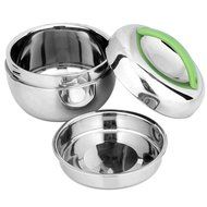 Stainless Steel Apple Shape Lunch Box with Handle Student Thermos Food Container Insulation Kitchen Tableware