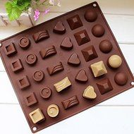 Y&amp;XL&amp;H Square Soft Silicone Heart Round Chocolate Mold Ice Cube Tray Jelly Candy Mould N2