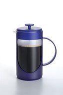BonJour Coffee Unbreakable Plastic French Press, 12.7-Ounce, Ami-Matin(tm), Blue