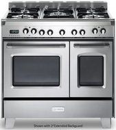 Verona VCLFSGE365DSS 36&quot; Classic Dual Fuel Range with 2.4 cu. ft. &amp; 1.5 cu. ft. Ovens in Stainless Steel