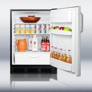 Summit FF6BSSTBADA 5.5 Cu. Ft. Stainless Steel Undercounter Compact Refrigerator N4